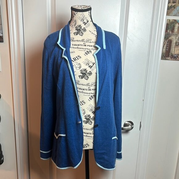 Nic + Zoe Blue Knit Women’s Cardigan Sweater NWT - Picture 1 of 5